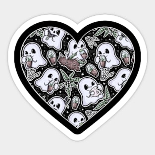 Spooky Cute Ghosts Sticker